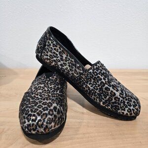TOMS Classic Panthera Sequin Leopard Flats ~ Nordstrom Exclusive ~ Size 8